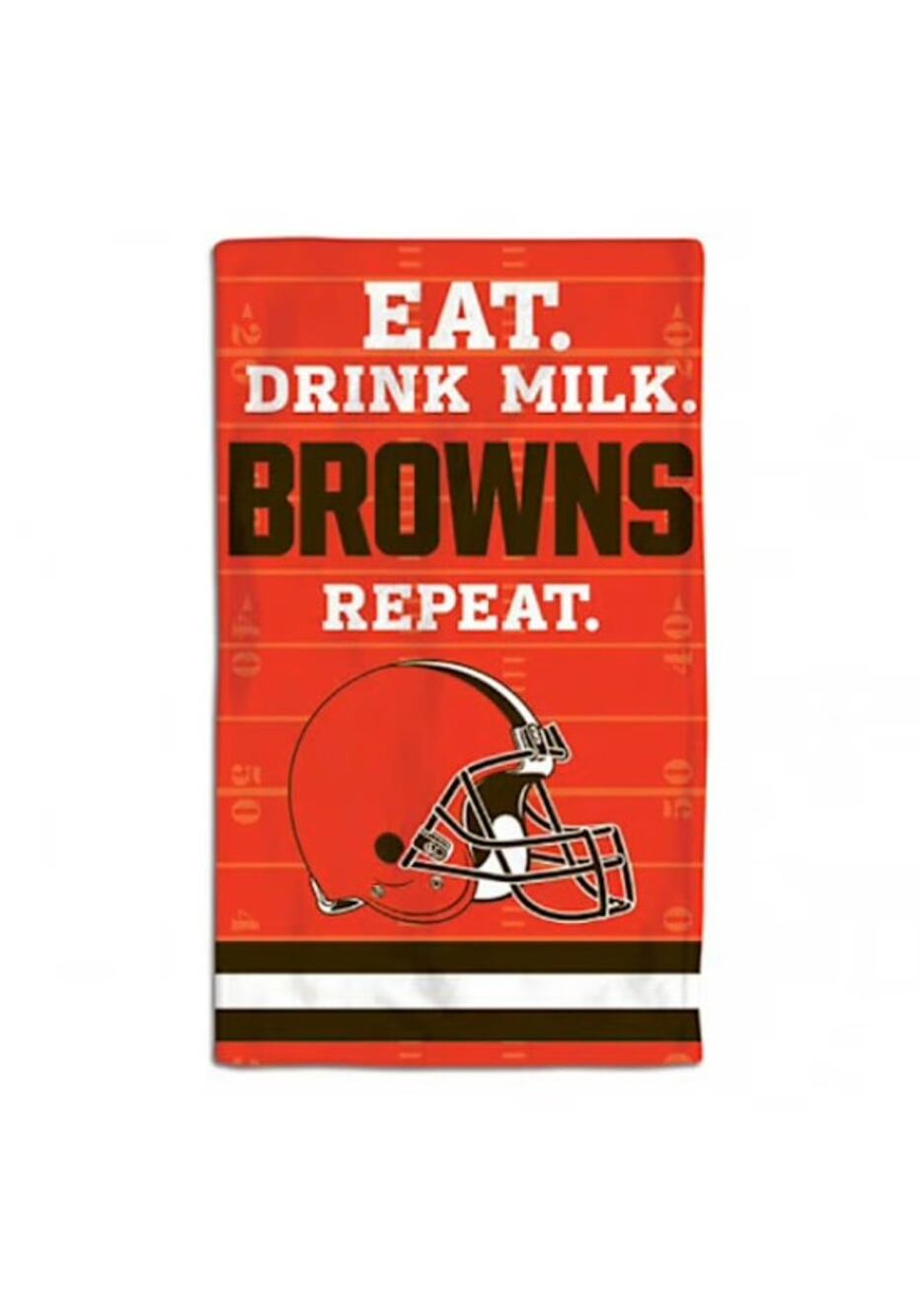 [Cleveland Browns] Football Orange Eat Drink Milk Repeat NFL Burp Cloth NWT Baby